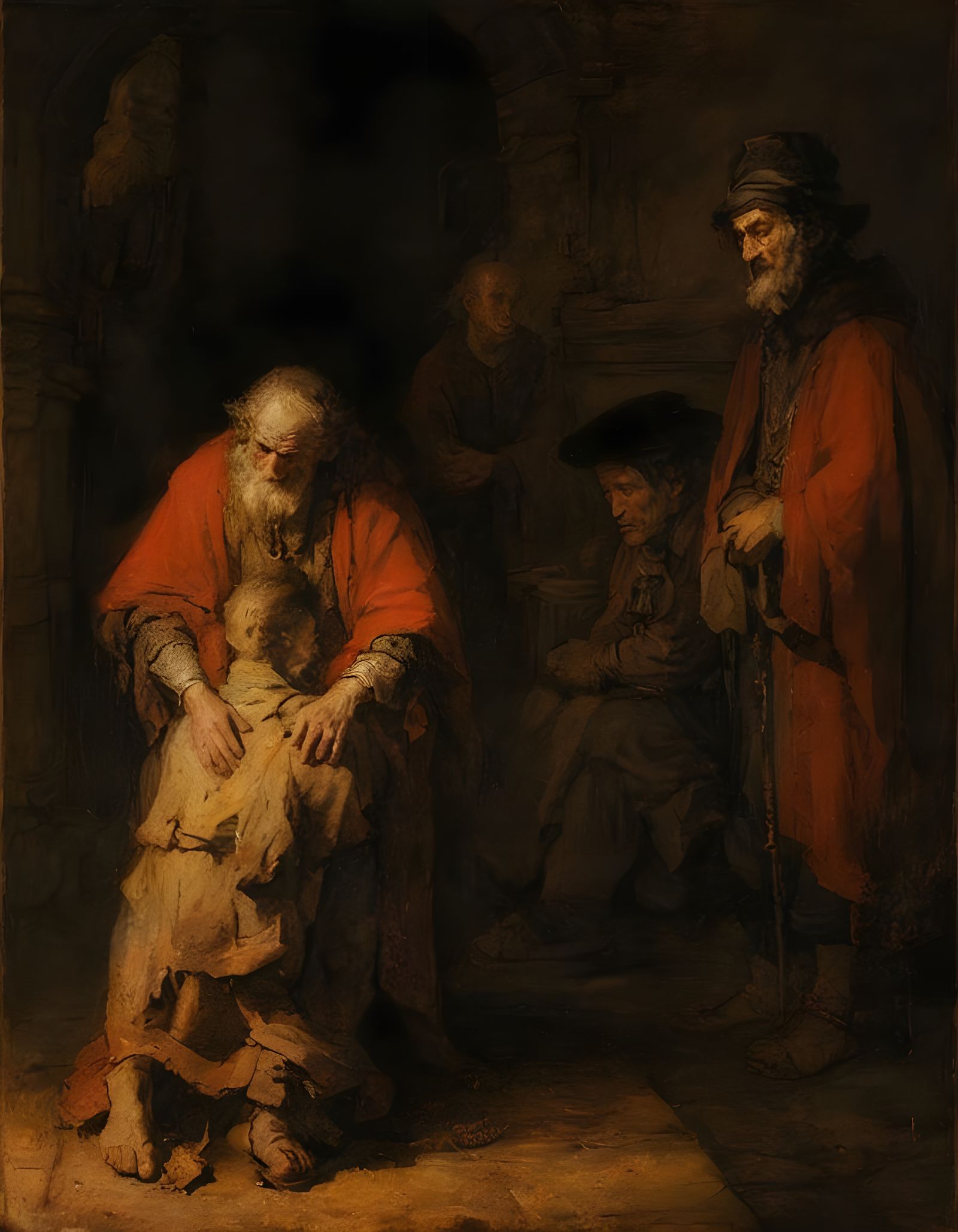 Forgiveness in Baroque Chiaroscuro Style