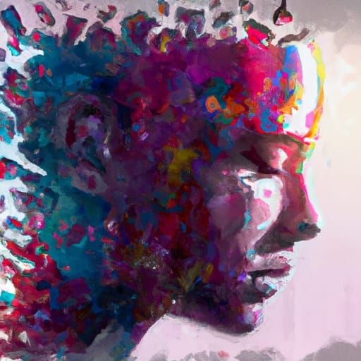 Hyperrealistic Splash Art of a Fractured Mind