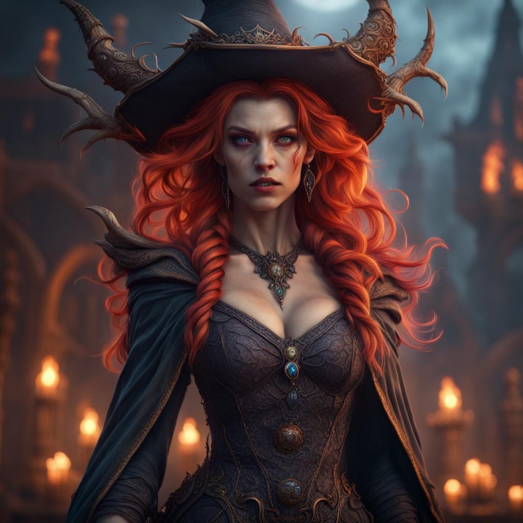 Blonde Evil Witch Fantasy Concept Art