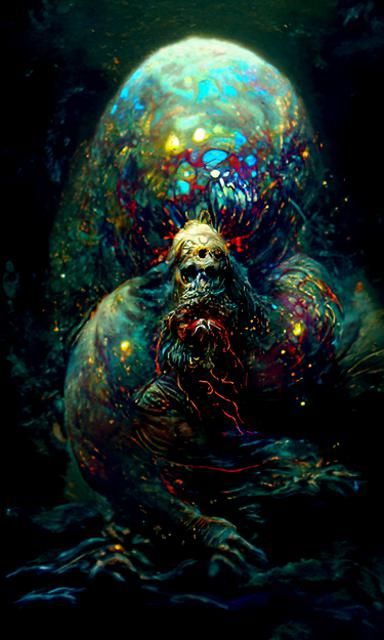 Cosmic Horror: Holographic Monster in 8k Resolution