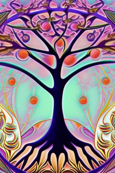 Tree of Life: Art Deco Nouveau Bloom