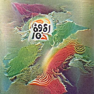 Abstract Conceptual Art Inspired by 1970