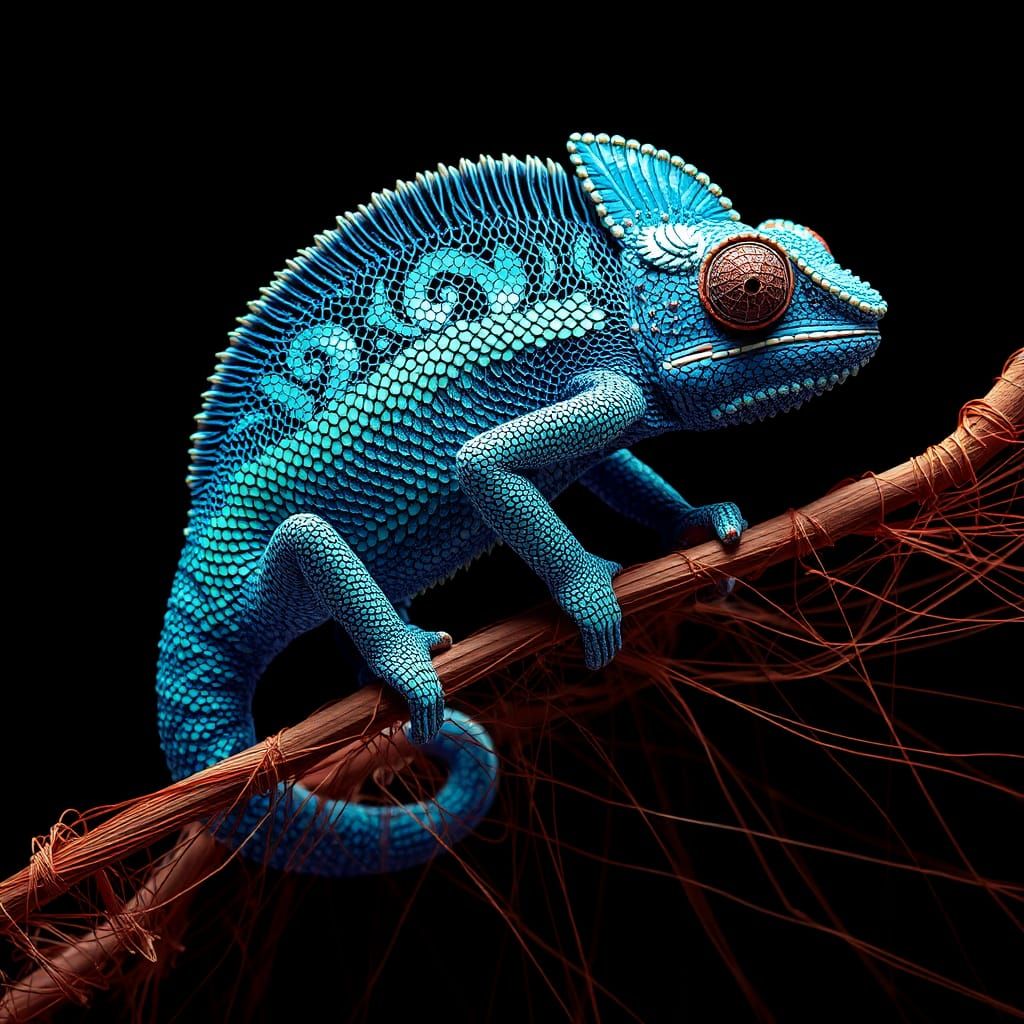 Chameleon String Art Inspired by Petros Vrellis