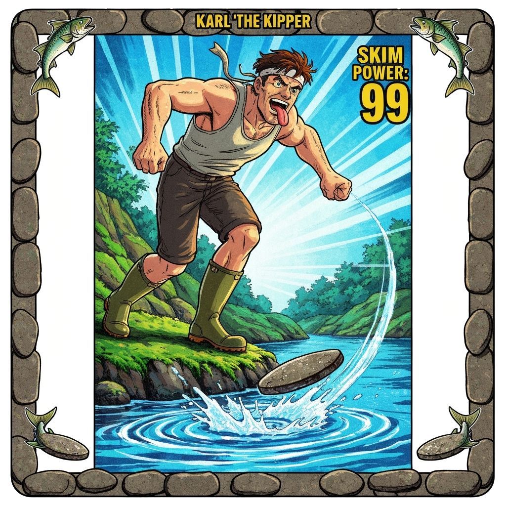 Karl The Kipper Stone Skim Legend Trading Card