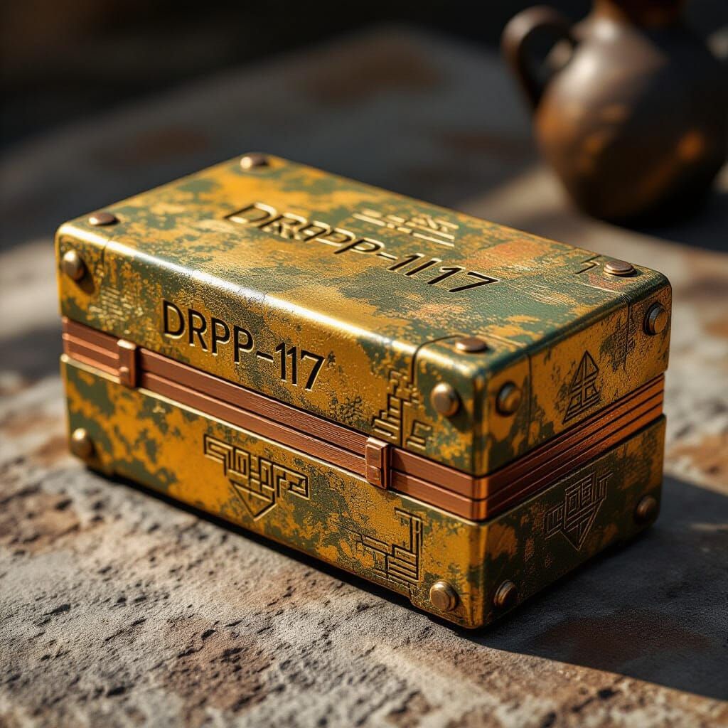 Dwemer Protein Pack Rendered in Bronze-Gold Metal