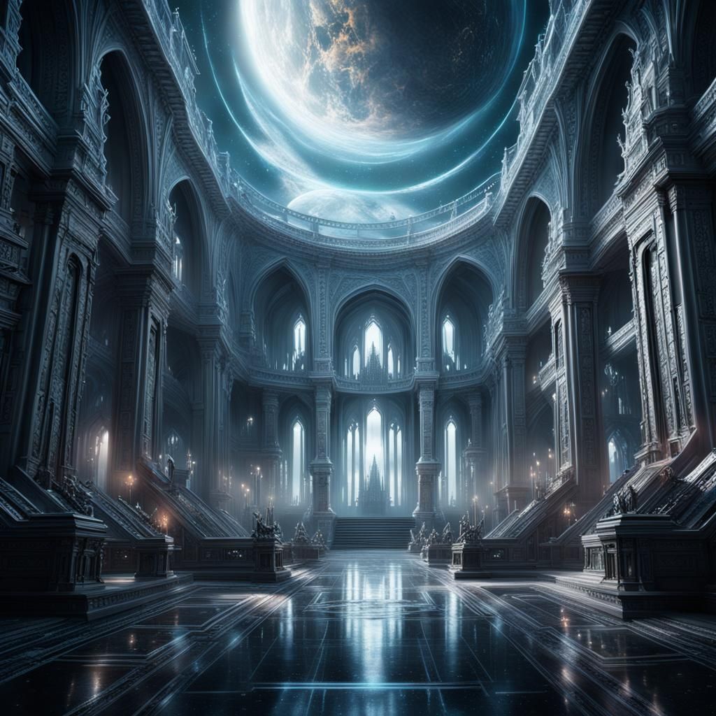 Intergalactic Kingdom: Epic Silver Cinematic Matte Painting