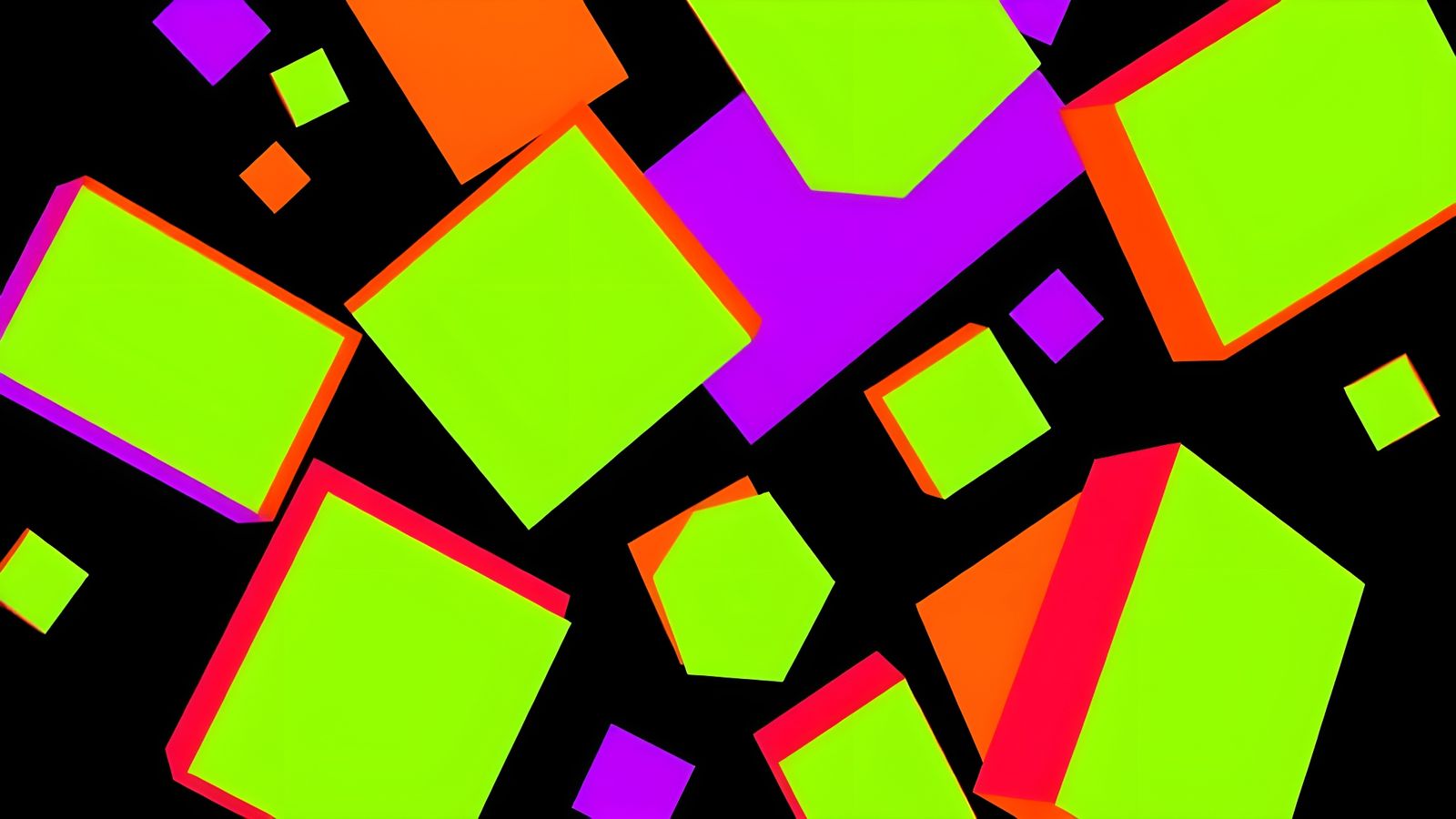 Minimalist Psychedelic Geometric Shapes in Abstract Space