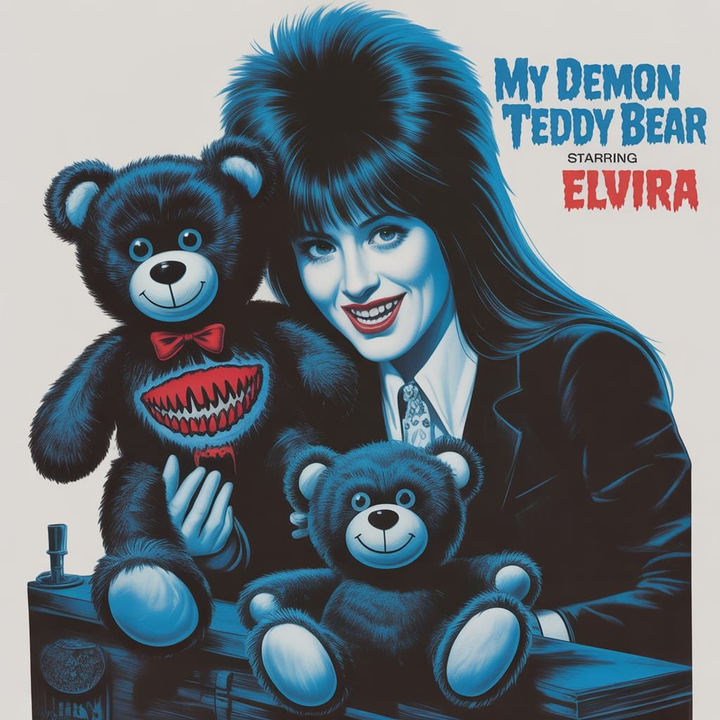 A 1980s horror-comedy movie poster. The title reads "My Demo...