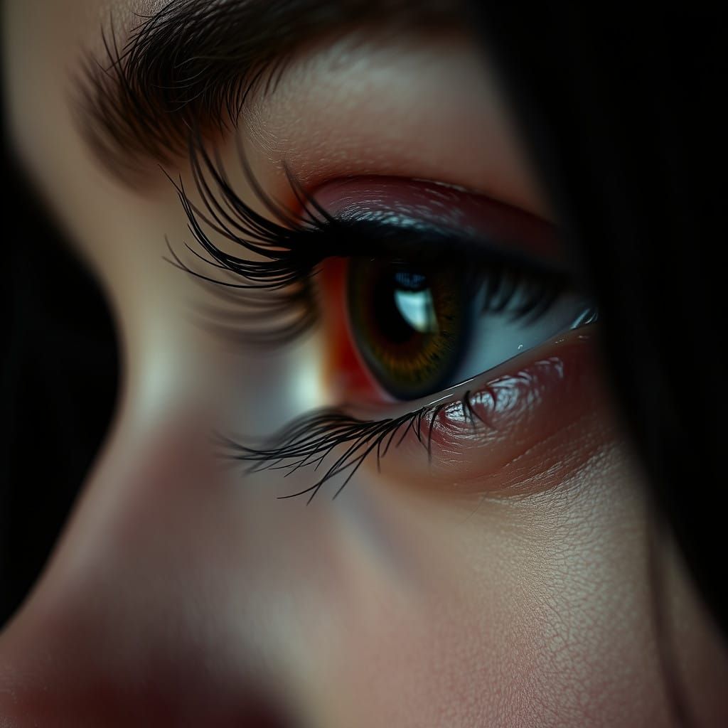 Close-up of Billie Eilish's Intricately Detailed Eyelash