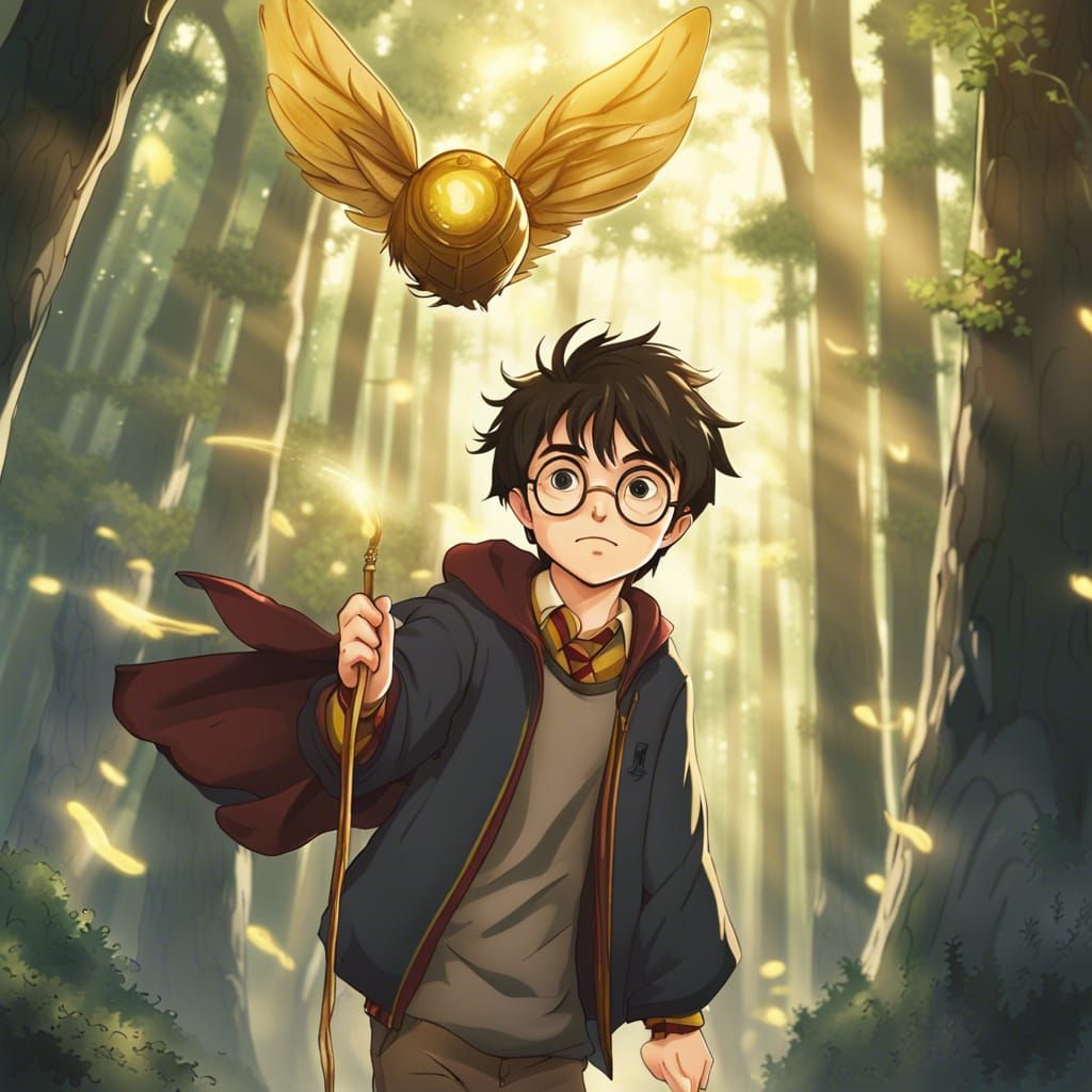 Harry Potter in Studio Ghibli Style