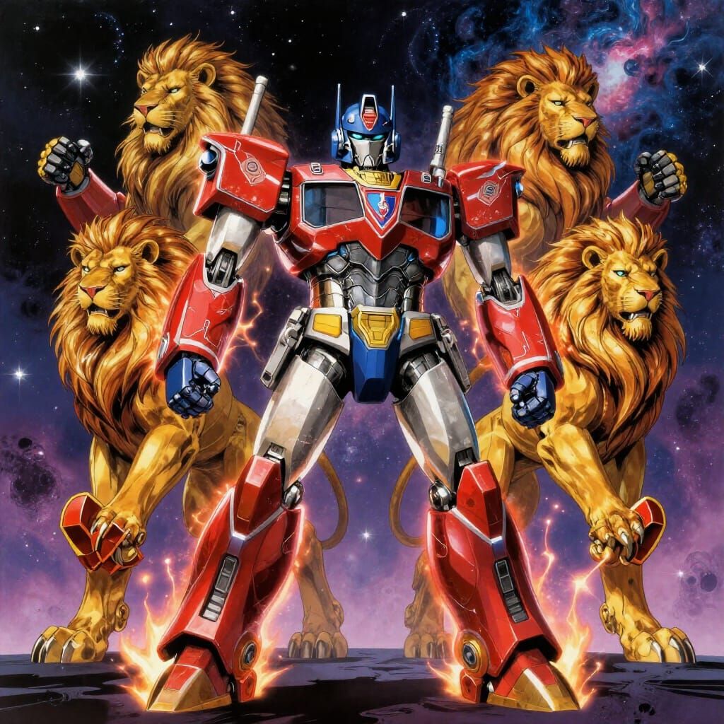 Epic Sci-Fi Concept Art of Voltron Robot Warrior