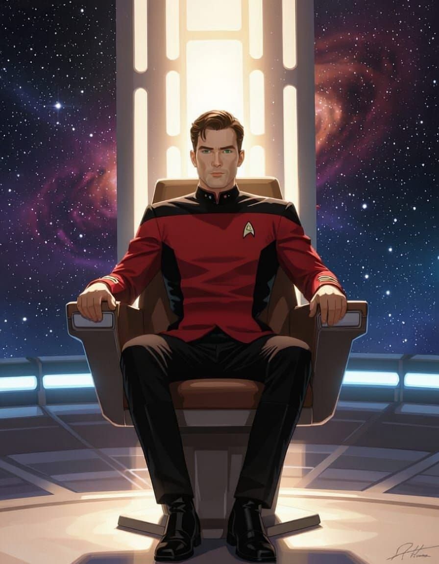 Deep Space Nine Captain in Red Uniform