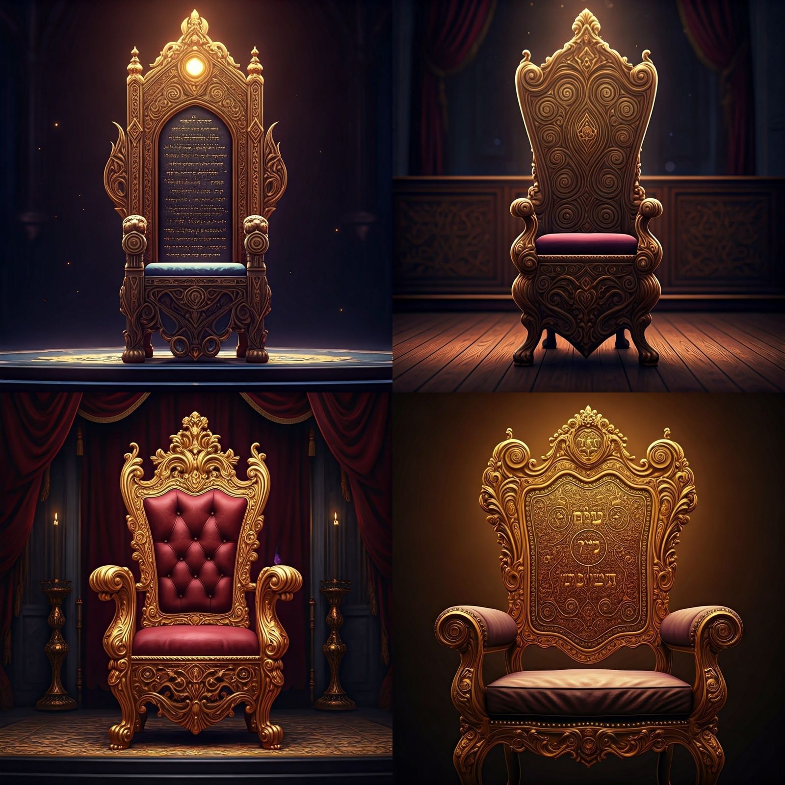 Magnificent Rebbe's Chair in 3D Anime Art