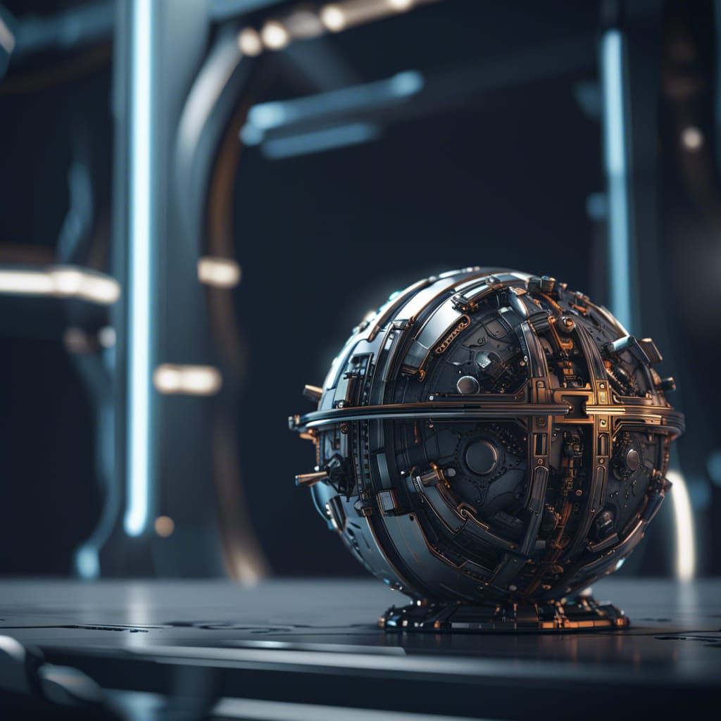 Futuristic Planet Keychain in Sci-Fi Style