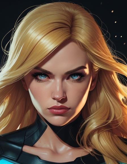 Black Canary Sings in Neon City, Comic Book Art