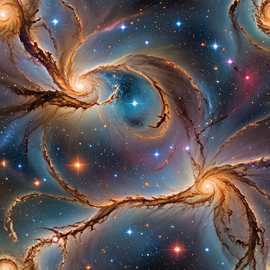 Cosmic Symphony: Holographic Astral Illustration in 8K