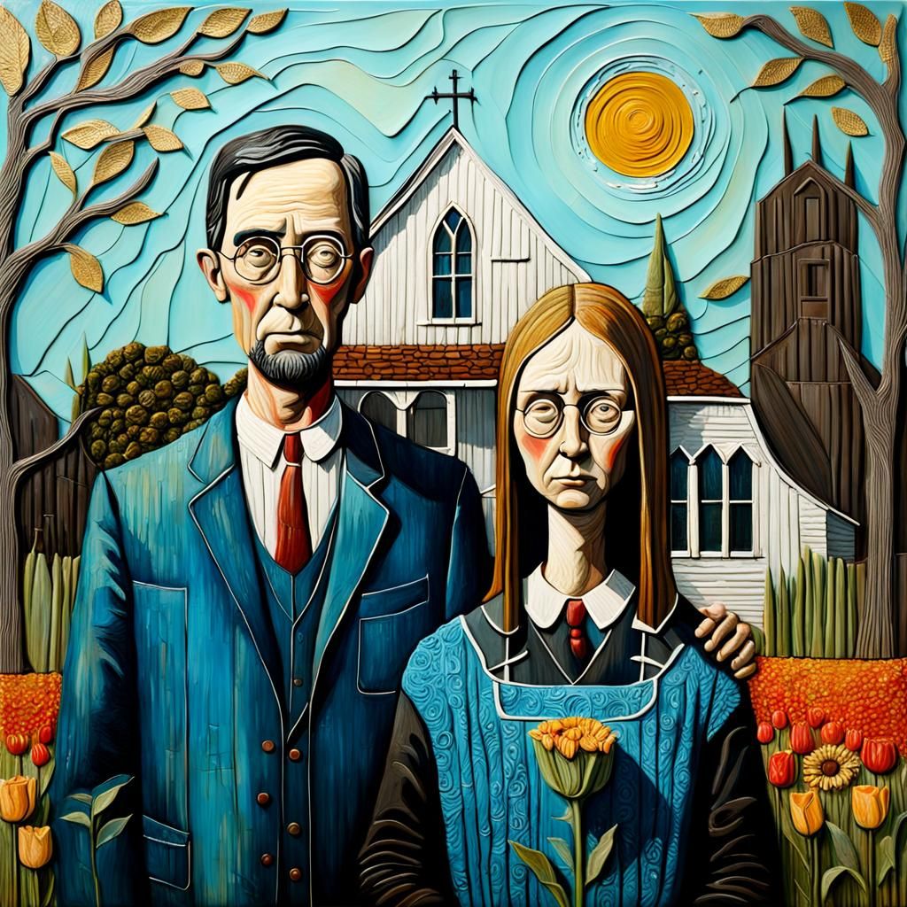American Gothic texture-play