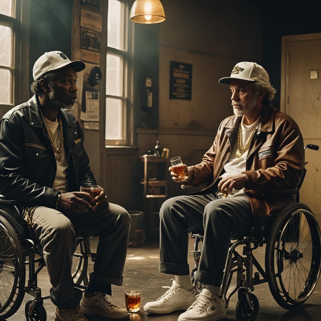 Moody Film Still of Men in Earthy Tones