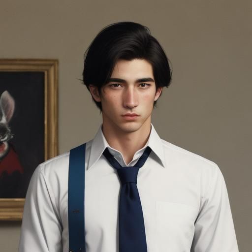 Rabbit in Military Shirt: An Expressionist Vision