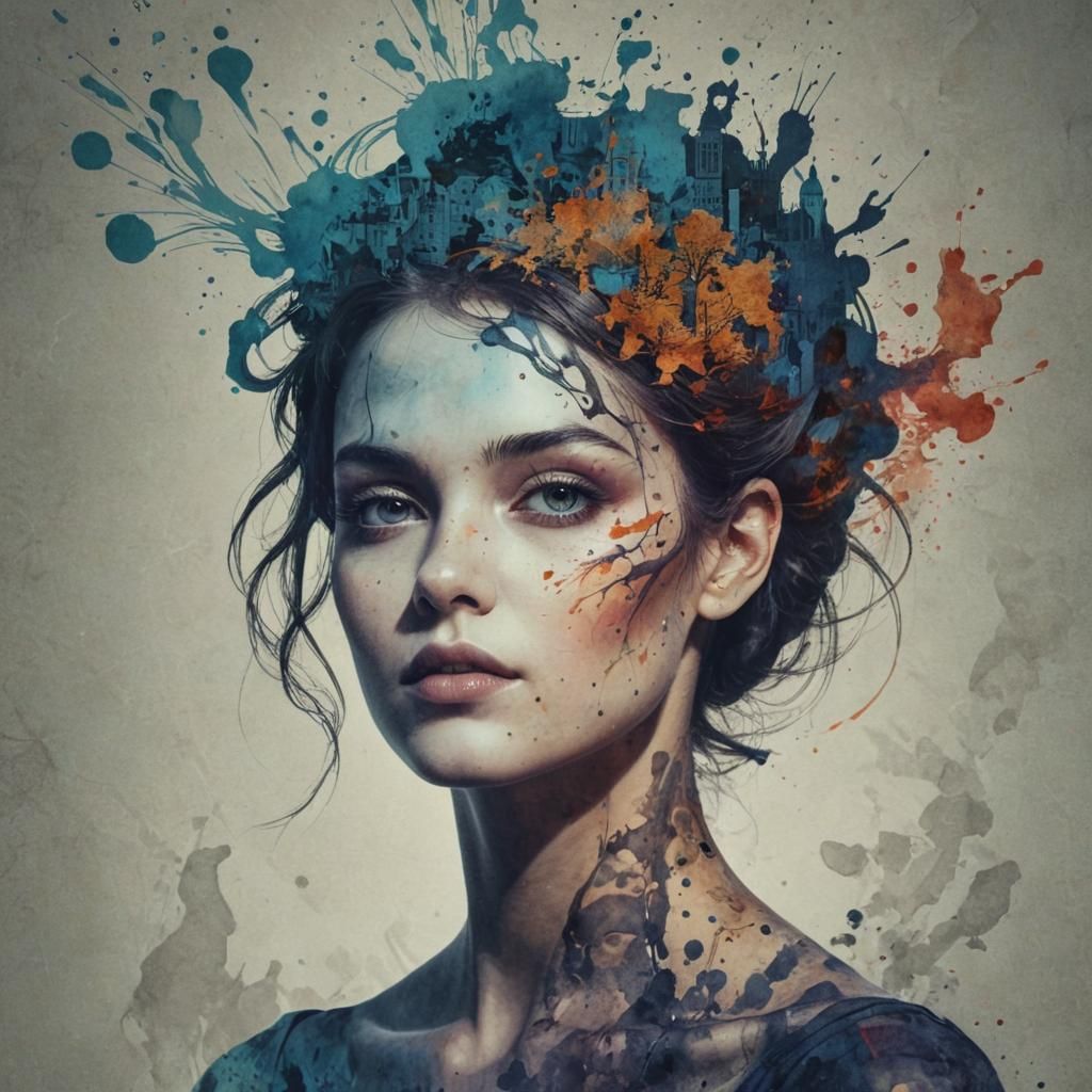 Double Exposure Silhouette in Modern European Painting