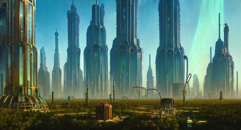 Atompunk City Inspired by Tiffany in Ultra-HD