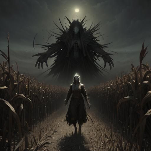 Children of the Corn: Gothic Horror Engraving