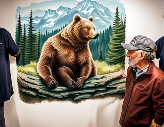 Photorealistic Bearhug with Volumetric Lighting