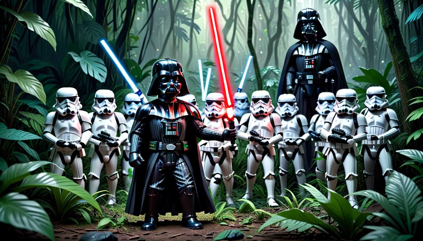 Darth Vader with Stormtroopers Army