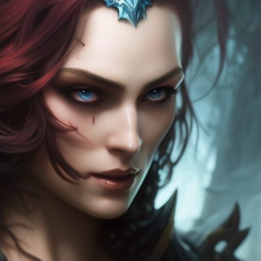 Dark Fantasy Paladin Portrait in 8K Resolution