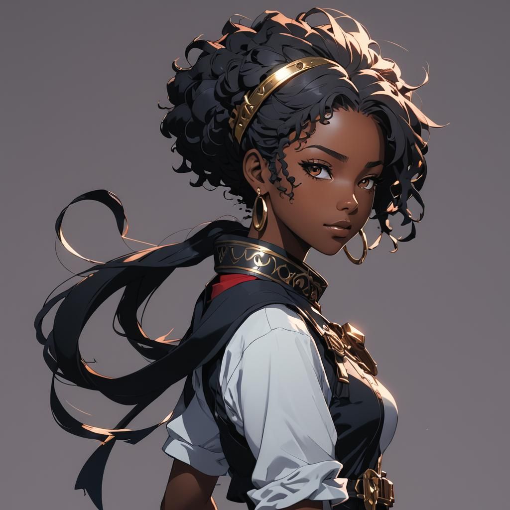 Anime Manga Scan of Black Girl by Studio Trigger