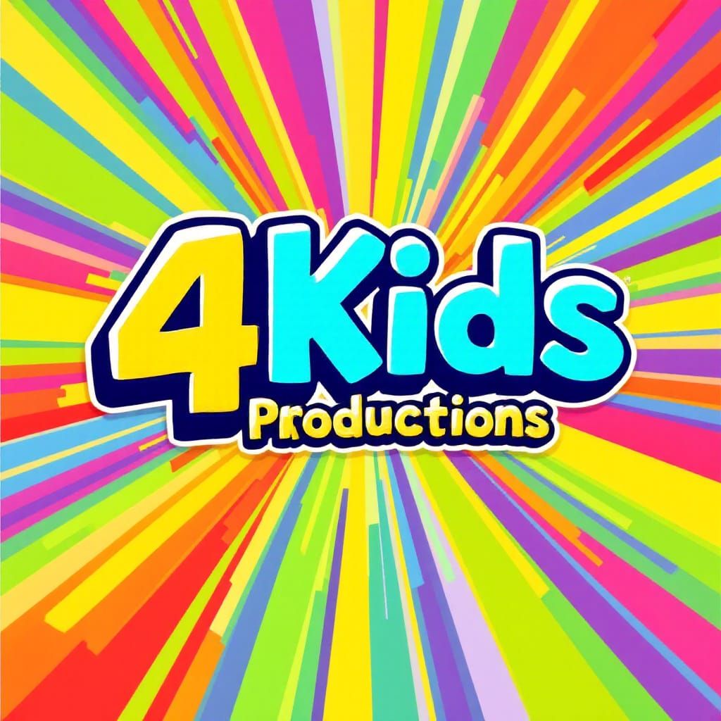 4Kids Productions Logo in 90s Cartoon Style
