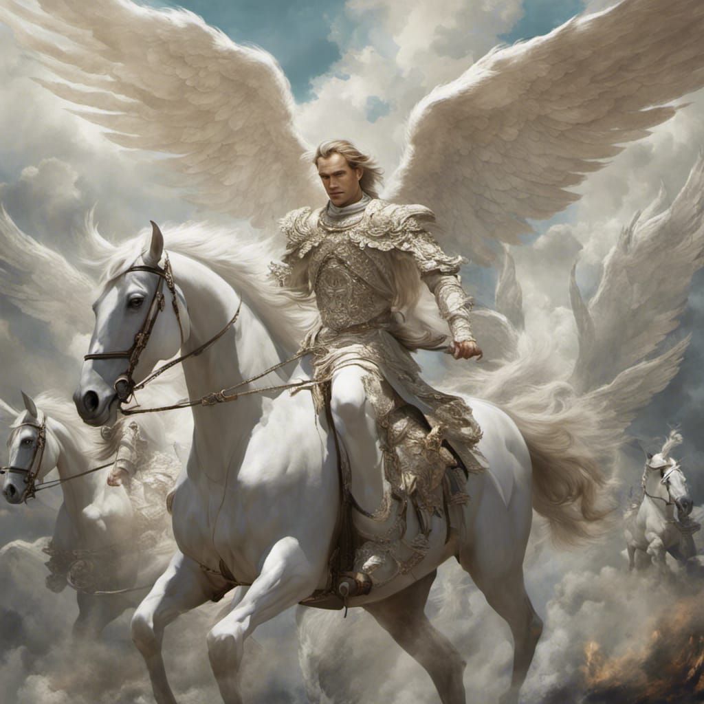 Angelic Armies on White Horses: Detailed Matte Painting