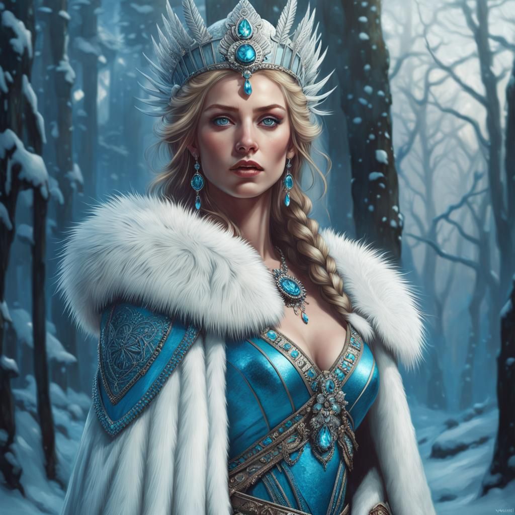 Dacian Queen Portrait in Hyperrealistic Digital Art