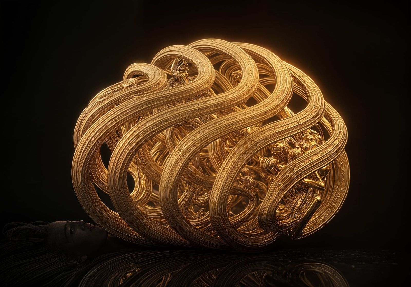 Golden Art Nouveau Masterpiece