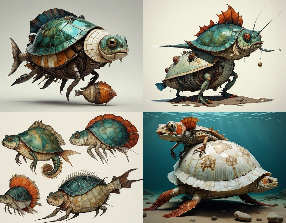 Merging Myth and Marine Life in a Futuristic Depths