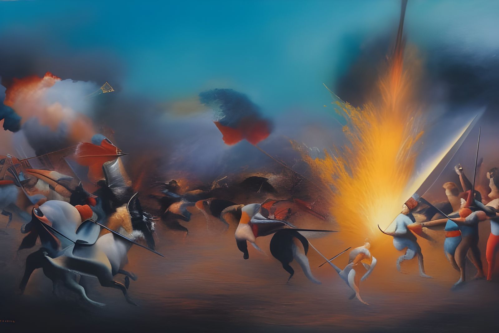 Chaotic Abstract Masterpiece with Soft Light and Textures