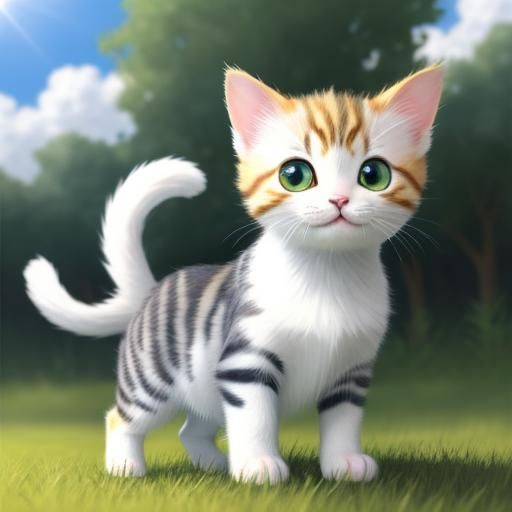 Cute Cat in Heavenly Sunshine