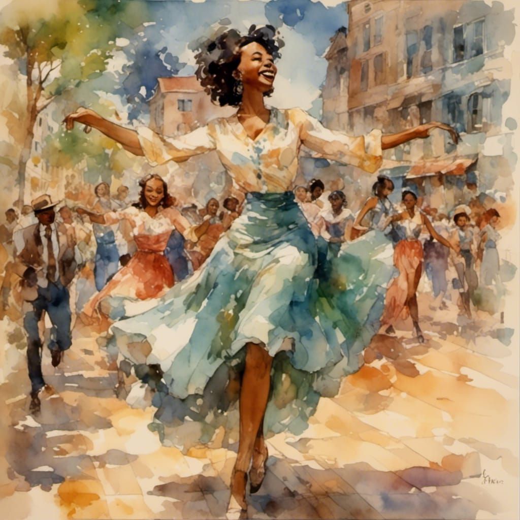 Watercolor Portrait of Dorothy Dandridge