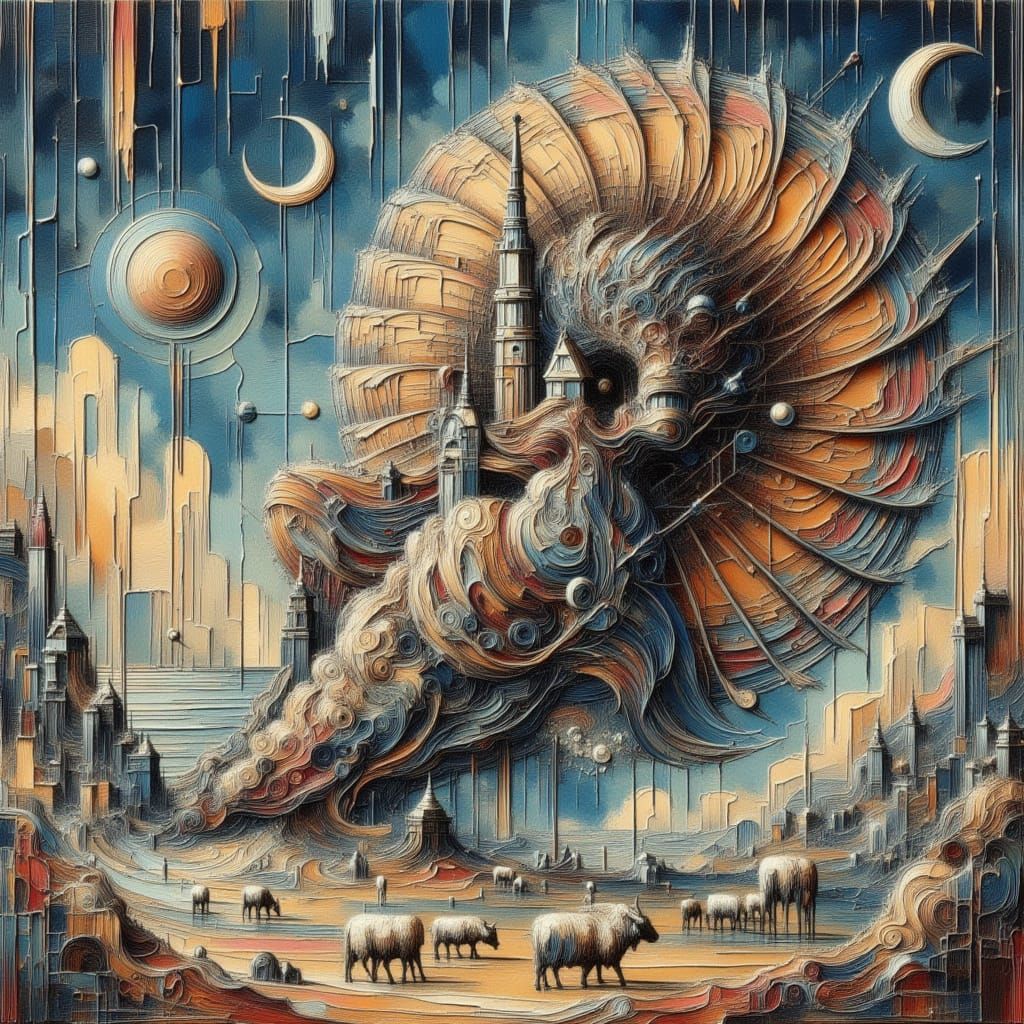 Seashell City: A Surreal Architectural Dreamscape