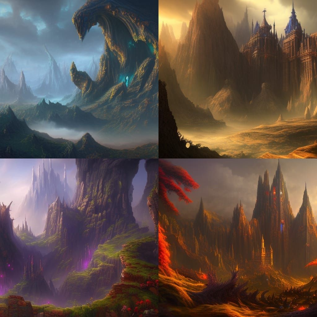 Fantastical Matte Painting in Deep Color