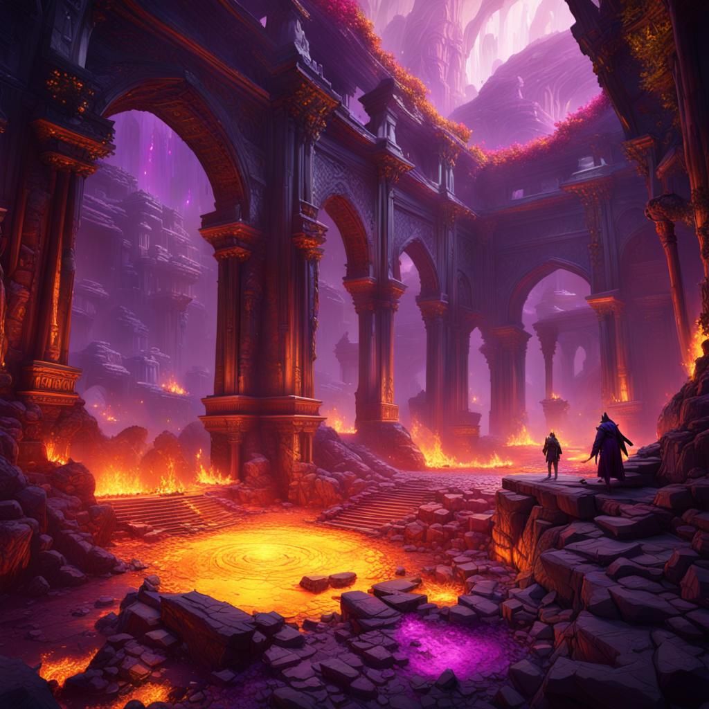 Burning Abyss: Dark Fantasy Concept Art