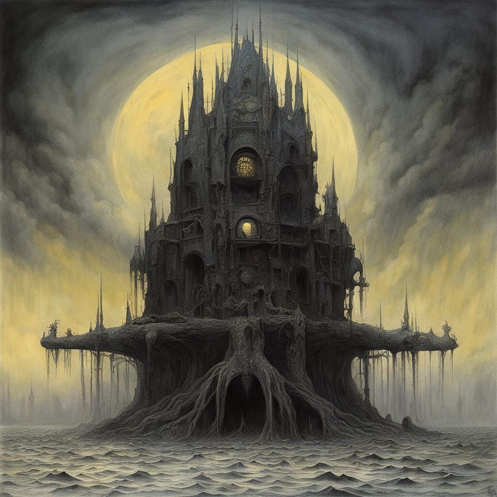 Biomechanical Abomination Rises from Dark Industrial Abyss