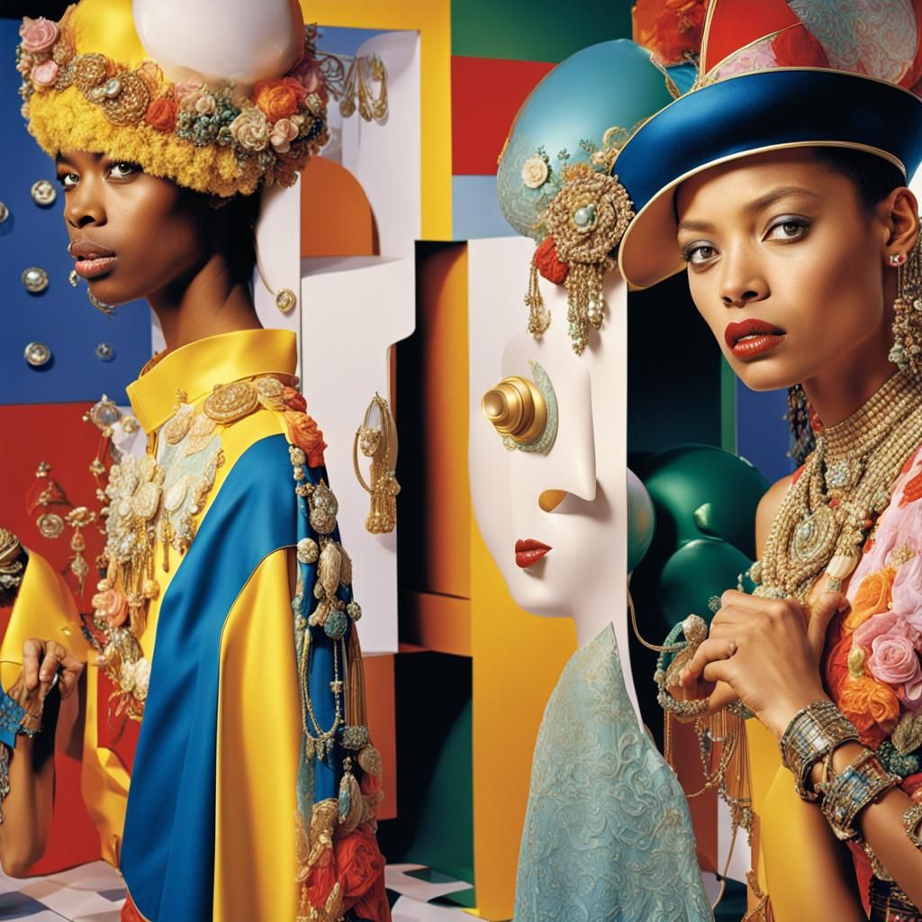 Simultaneous Dresses in High Resolution Photo