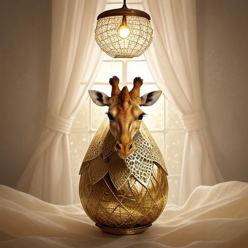 Giraffe in Gold Eggshell: A Study in Warmth