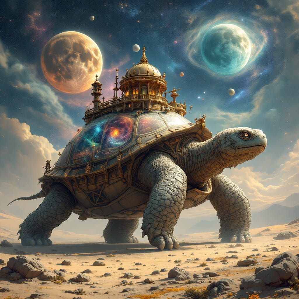 Ancient Cosmic Tortoise Carries Observatory Across Alien Lan...