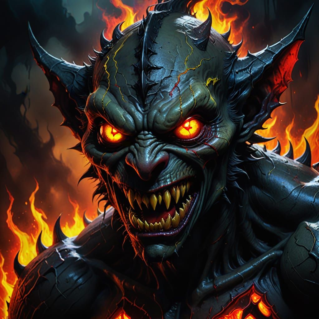Ethereal Goblin Demon in Dark Fantasy Art