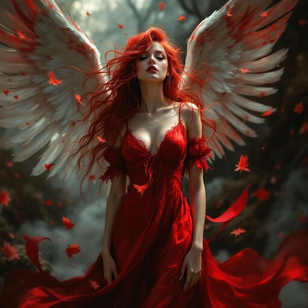 Ethereal Angel Woman in Soft Fantasy Art