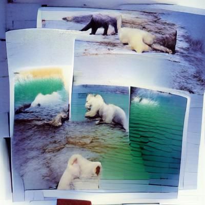 Polaroid Pictures of Arctic Polar Bears