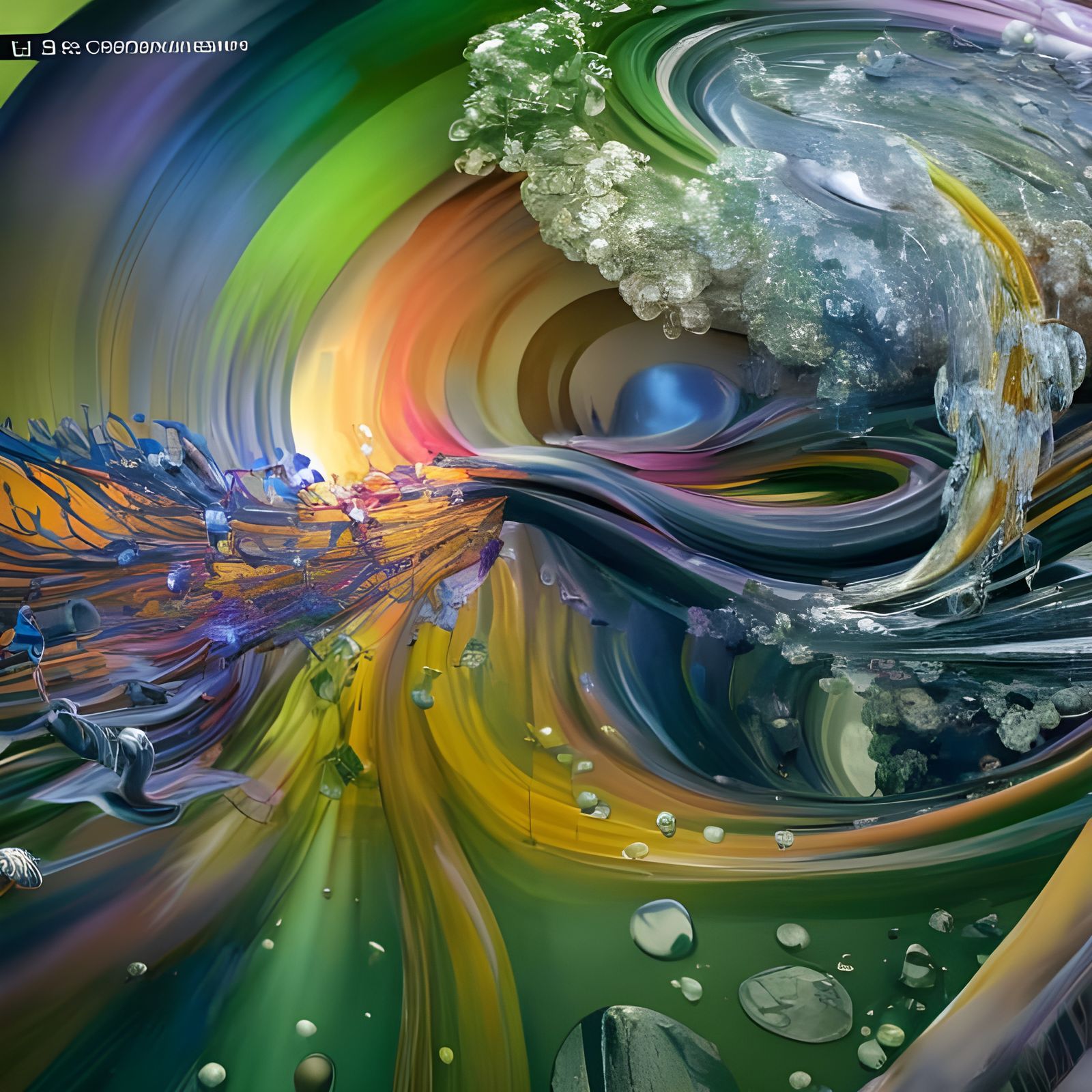 Cascading Jungle Water in an Eldritch Style