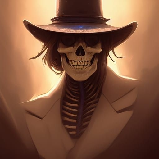 Magic Skeleton with Cool hat